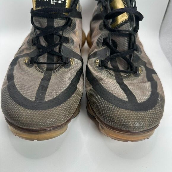 Nike Air VaporMax 2019 Black Metallic Gold Shoes Mens Size 11 Running AR6631-002 main image 4